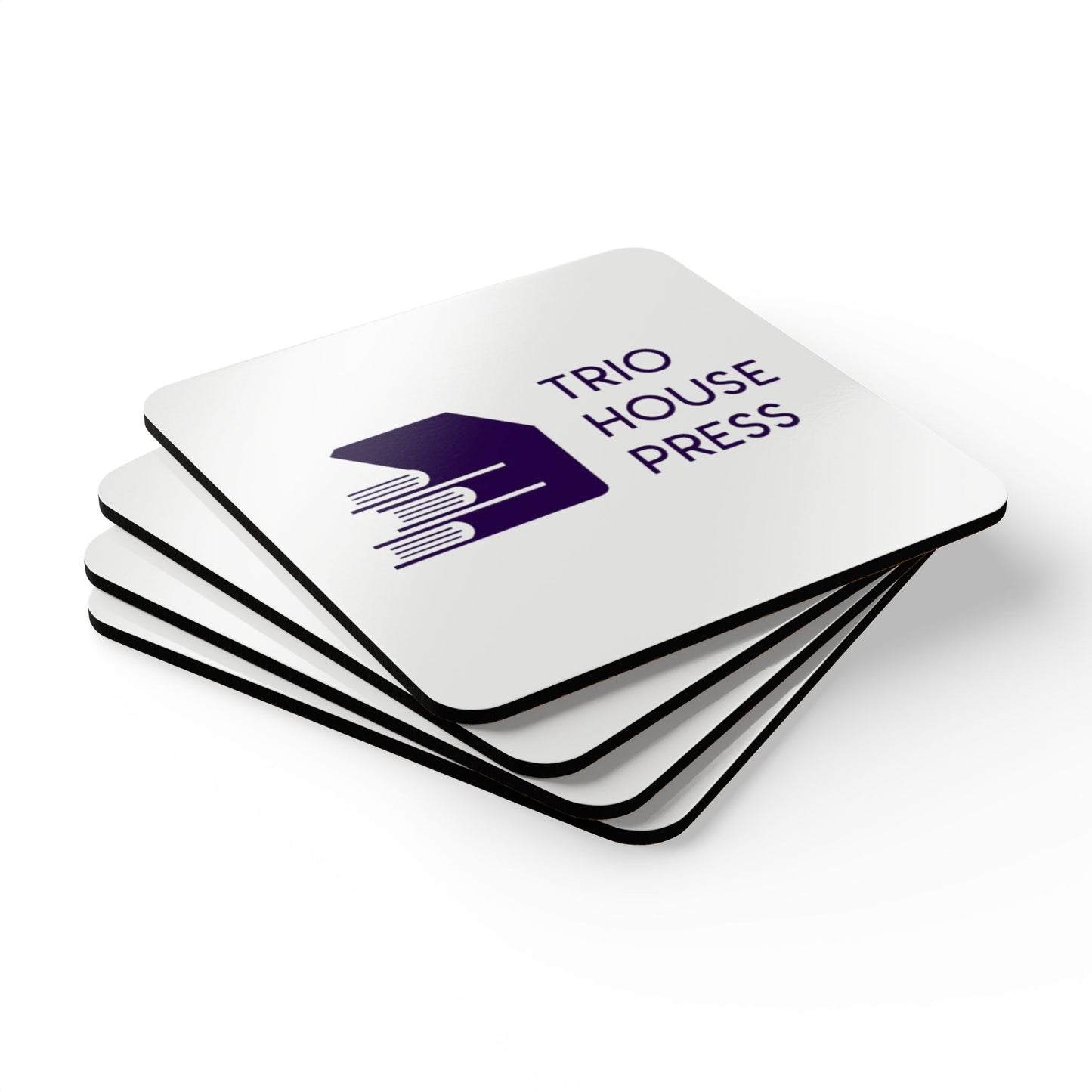 Trio House Press Corkwood Coaster Set - Stylish & Functional Drink Coasters