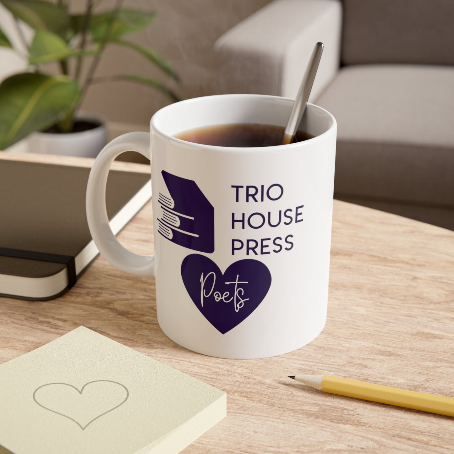 Poets Heart Mug — Trio House Press Literary Coffee Cup