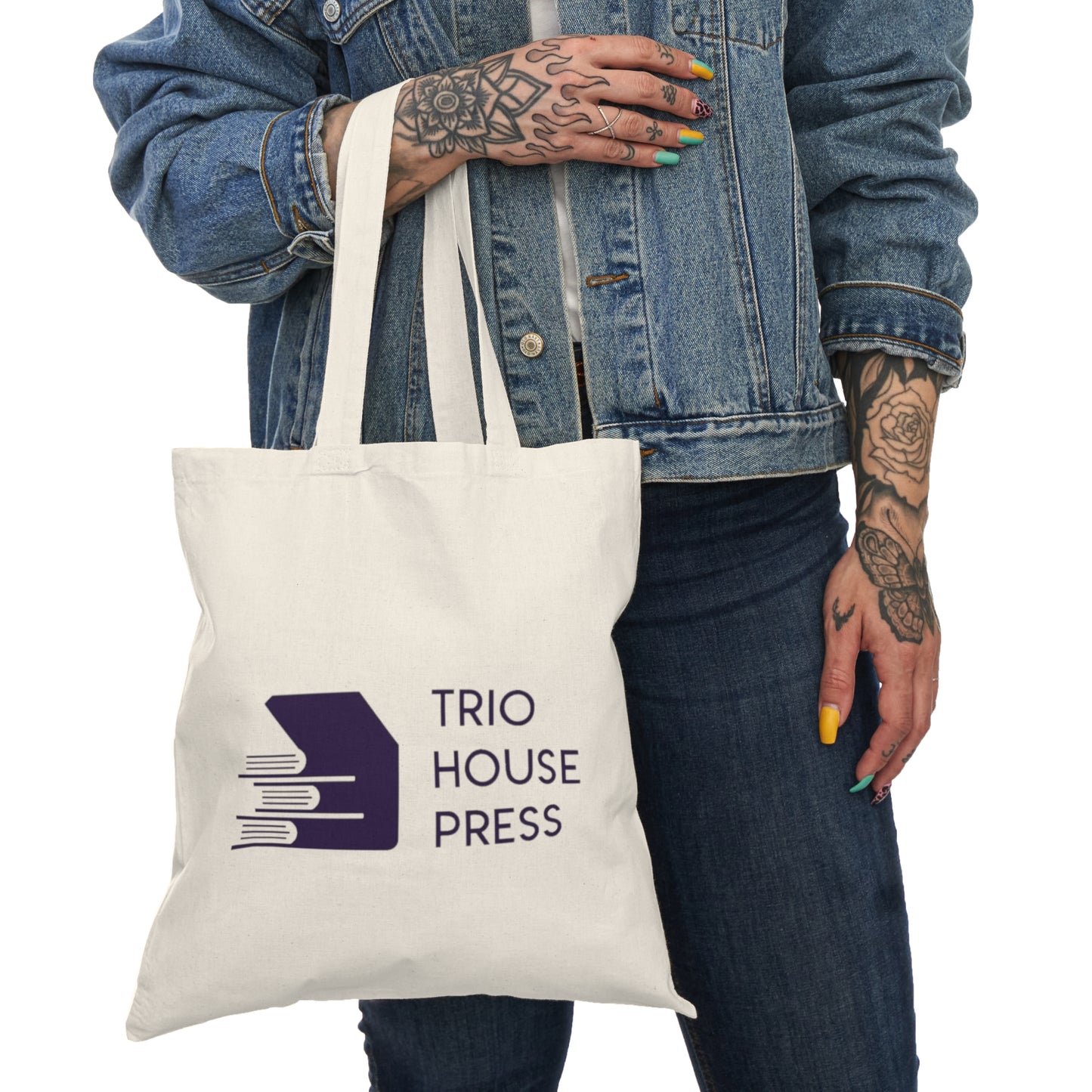 Chic Natural Tote Bag - Trio House Press Book Lover's Essential