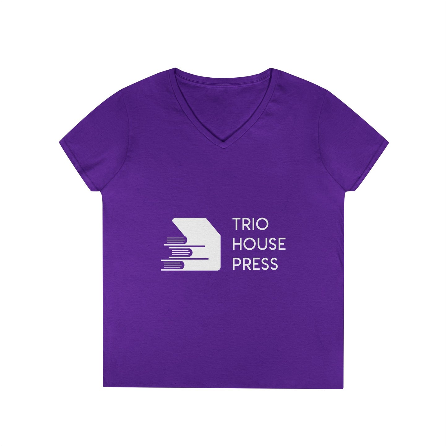Trio House Press Logo Ladies V-Neck Tee