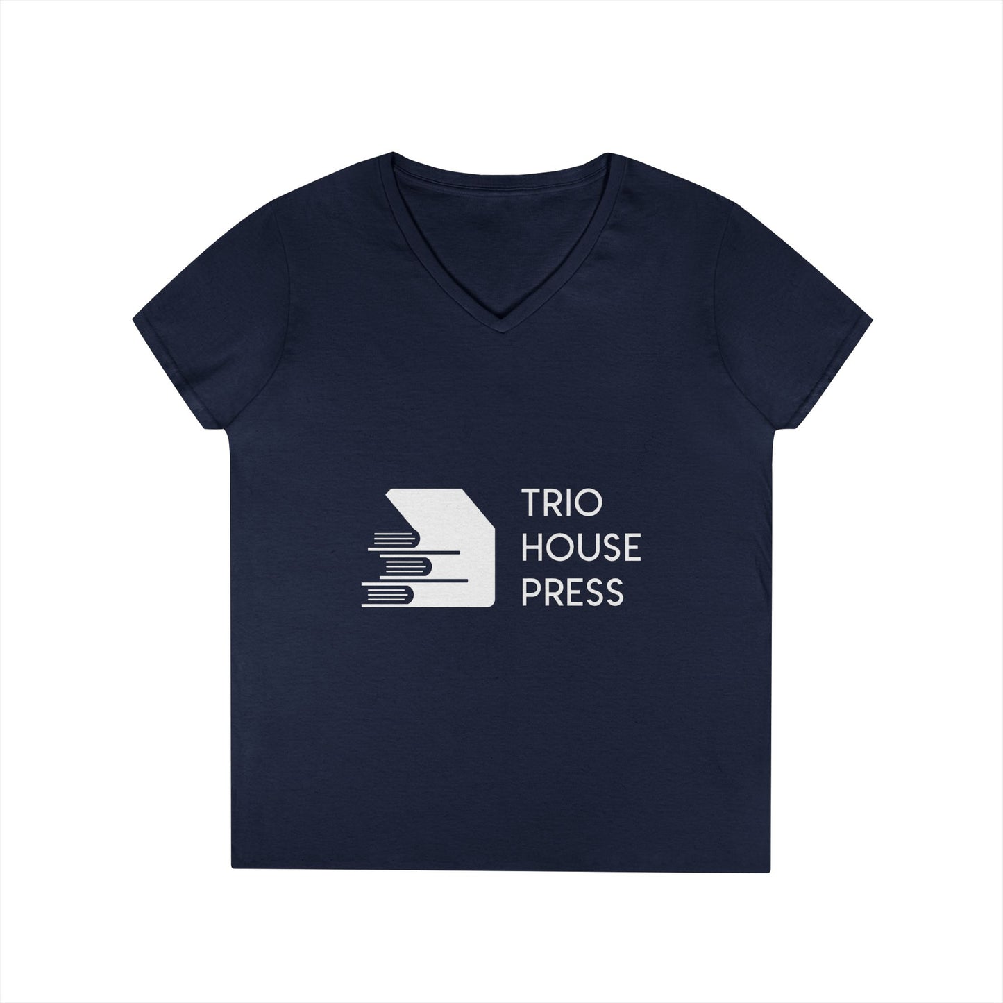 Trio House Press Logo Ladies V-Neck Tee