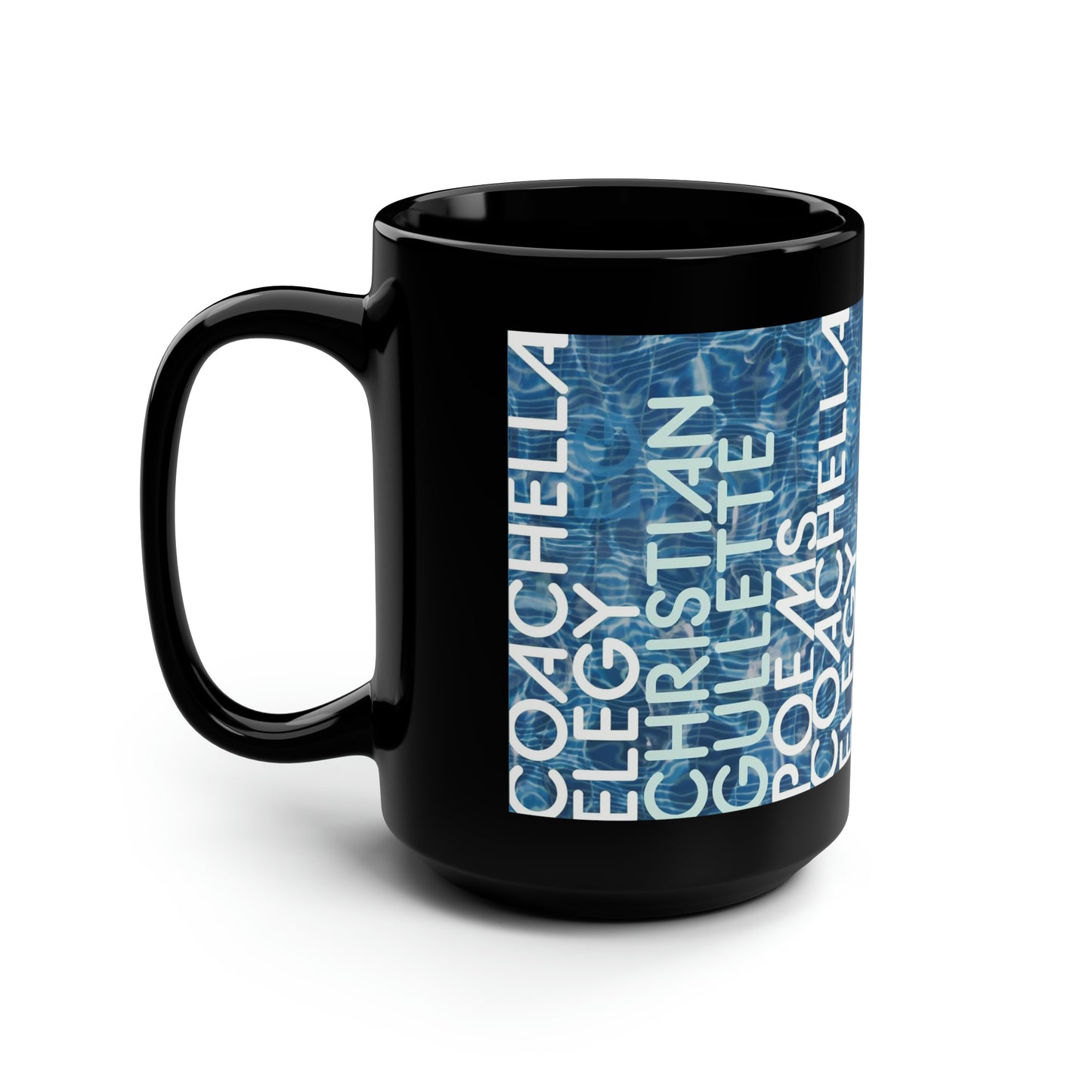 Coachella Elegy Black Mug, 15oz