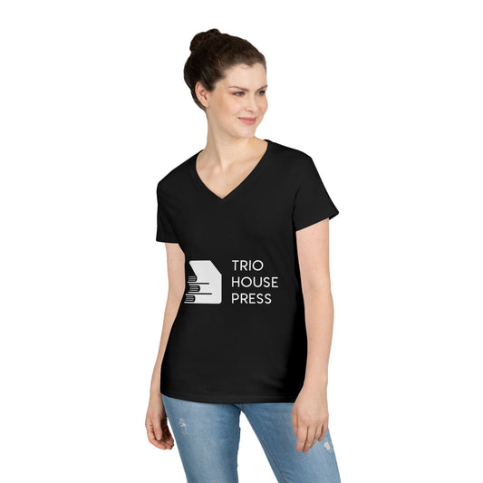 Trio House Press Logo Ladies V-Neck Tee