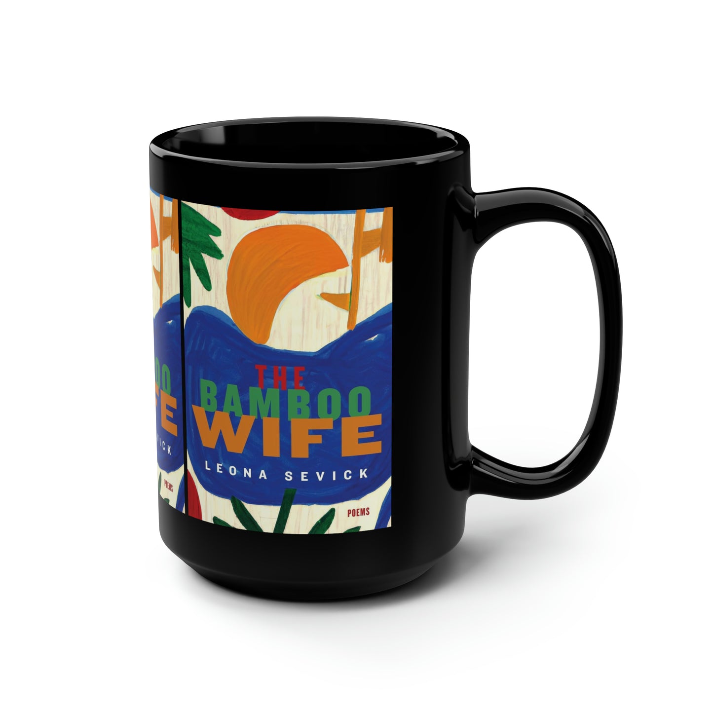 The Bamboo Wife Black Mug, 15oz