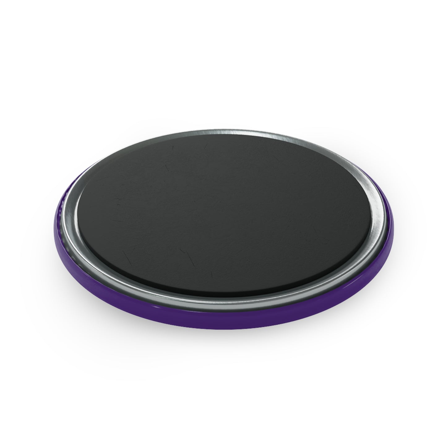 Trio House Press Round Button Magnet — Purple & Gold Logo Fridge Magnet